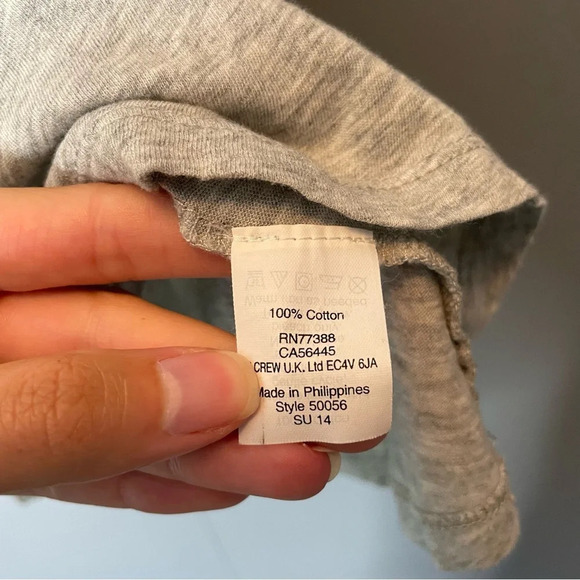 JCrew heather gray vneck tank top women’s size small - Picture 6 of 9